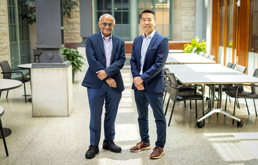Faculty members V.S. Subrahmanian (left) and Abel Kho have been appointed founding co-directors of the Northwestern Network for Collaborative Intelligence. Housed in the Office of the Provost, the NNCI will act as a central hub that connects to and supports units throughout the University.