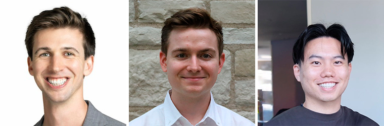 From left: Ryan Truby, Alexander Kane, Eric Yang