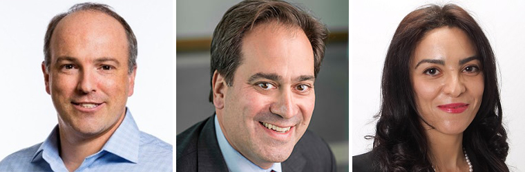 From left: Levi J. Hargrove, Chad Mirkin, Laleh Rad