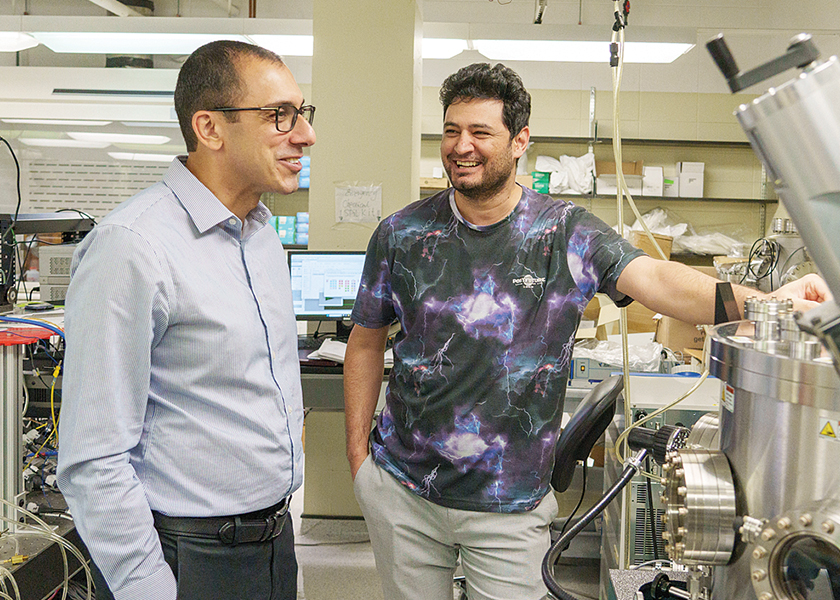 Pedram Khalili in his lab